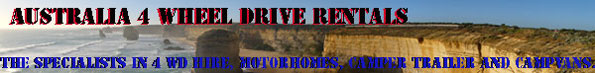 4wd hire for Central outback OZ Australia