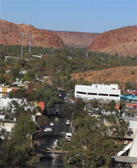 Heavitree Gap - looking over the MacDonnell Ranges