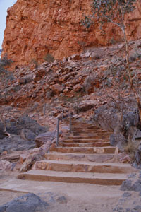 Stair well at Simpsons Gap West Macdonnell near Alice Springs - Courtesy of the M Hutchinson collection to Central Australia visit.