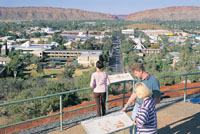 Anzac Hill lookout over MacDonnell Ranges