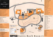 Click onto this Ayers Rock Resort loop map for a enlarged Ayers Rock accommodation and facilities Resort map