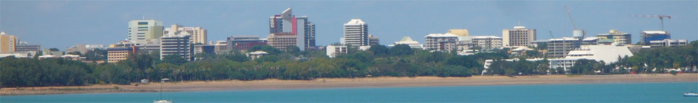 Darwin looking back to Skycity Resort and Skycity Casino- Tropical Darwin a tourist information  about Darwin